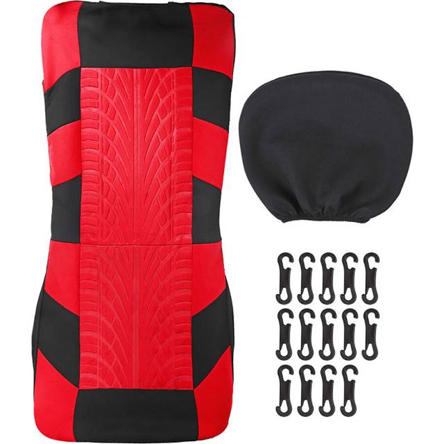 (Red - 2 Pcs) 2/4/8PCS Seat Cover Front Back Row 5-Seats for Car SUV Truck Van 3Colors