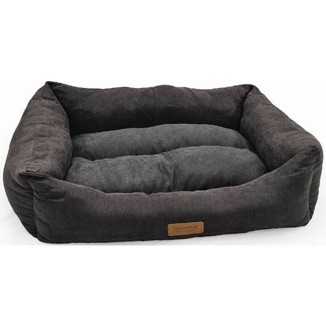 HugglePets Luxury Dog Lounger Large Charcoal, Grey