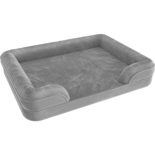tectake Kimba Grey Orthopaedic Dog Bed 85 x 112cm - 80 - 90cm