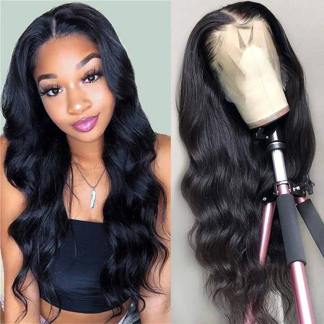 Foreverlove 13x4 Lace Frontal Body Wave Human Hair Wigs 100% Unprocessed Brazilian Virgin Human Hair Wigs for Black Women Lace Front Wigs 150% Density