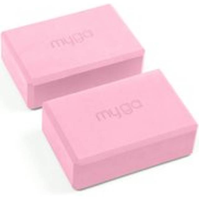 Myga Dusty Pink Yoga Block 2 Pack - 24 x 32 x 24cm