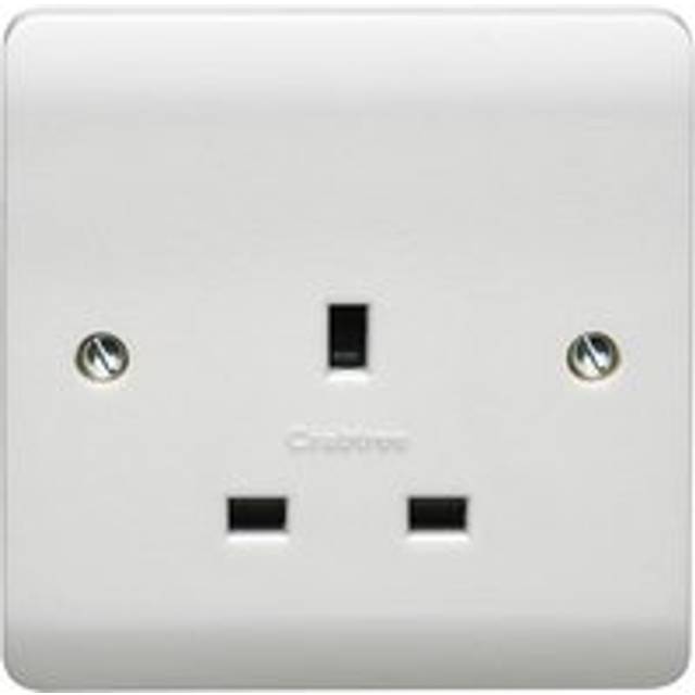 Crabtree Instinct 13A 1 Gang Unswitched Socket - White  - CR1255