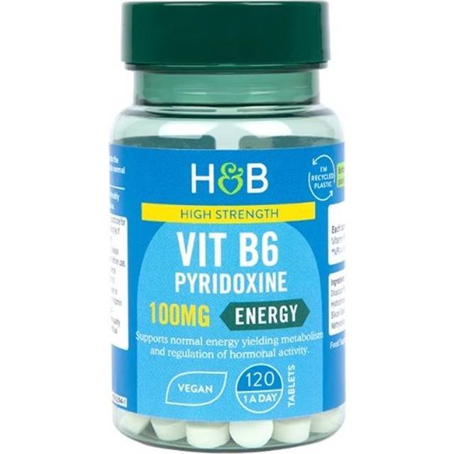 Holland & Barrett High Strength Vitamin B6 + Pyridoxine 100mg 120 Tablets
