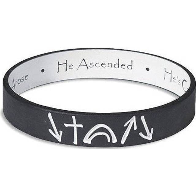 Creative Brands Reversible Silicone Witness Bracelet  White 8 inches
