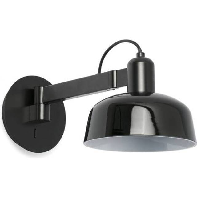 Faro Tatawin Dome Wall Lamp Shiny Black
