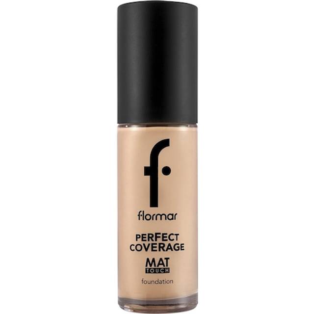 flormar Perfect Coverage Mat Touch Foundation Mattifierande foundation För blandhud till fet hud Skugga 308 Fair Ivory 30 ml