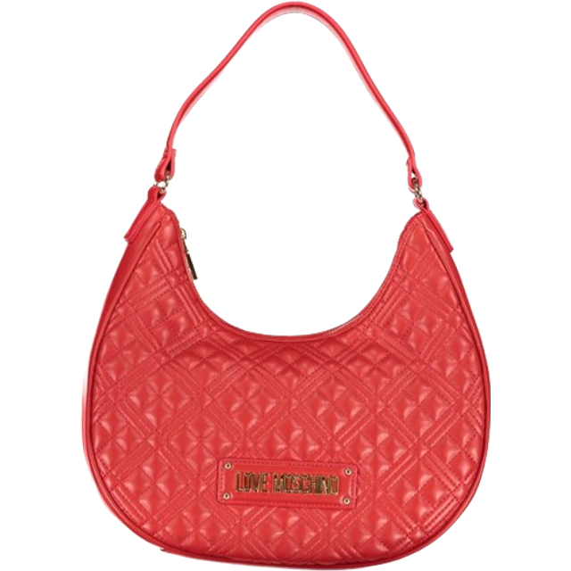 Love Moschino Women's Black Zippered Tote Bag with Handles and Adjustable Strap Women - Pink - Size: ONE size