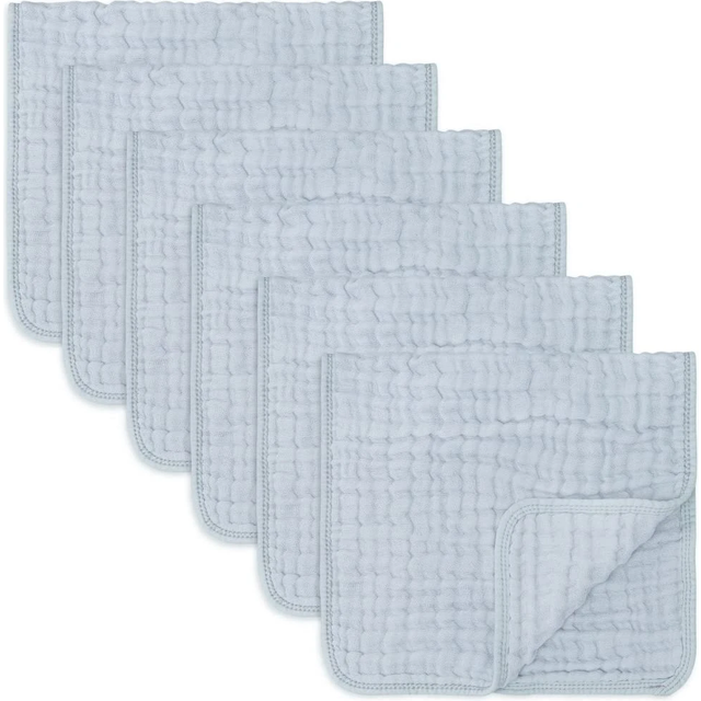 comfy cubs Muslin Burp cloths Large 100% cotton Hand Washcloths for Babies  Baby Essentials 6 Layers Extra Absorbent and Soft Boys & girls Baby Rags f
