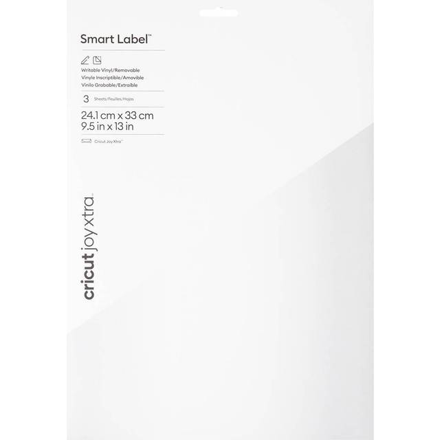 Cricut Smart Vinyl Removable Joy Xtra Folieset Skärbredd 33 cm Vit