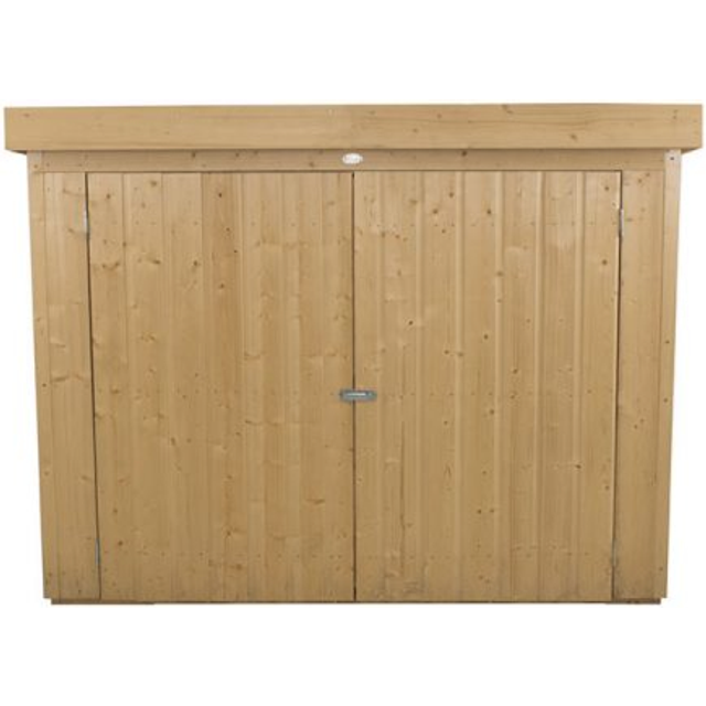 6'5 x 2'10 Forest Shiplap Large Double Door Pent Wooden Garden Storage - Outdoor Bike / Mower Store (1.9m x 0.86m)