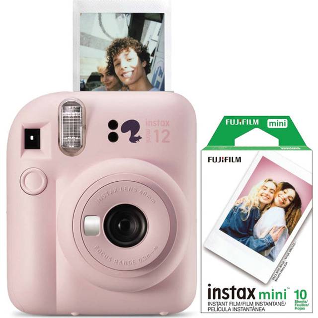 Fujifilm Instax Mini 12 snabbkamera + 10 st Instant Film, rosa