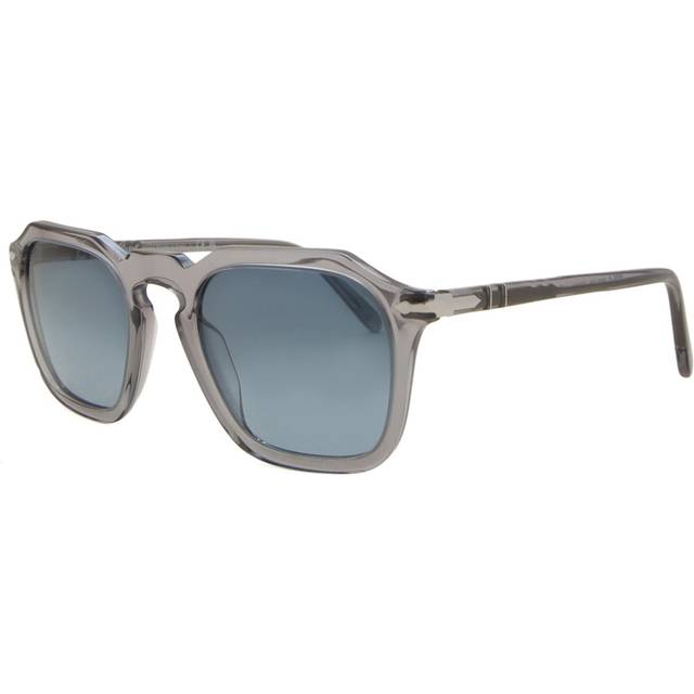 Persol Unisex PO3292S 309/Q8 Solglasögon Acetat Grå Blå Fyrkantig Normal Skuggad