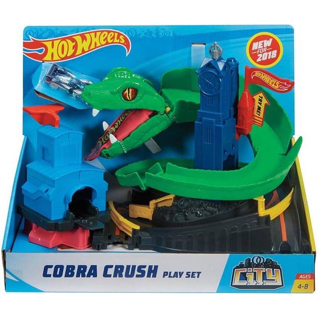 Hot Wheels FNB20 City Cobra Crush Connectable Play Set with Diecast and Mini Toy Car
