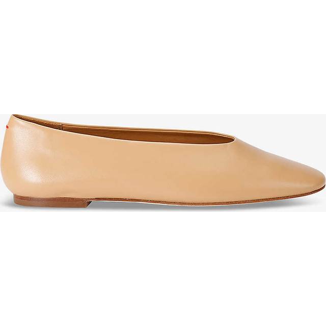 Aeyde Womens Camel Kirsten Almond-toe Leather Ballet Flats Eur 36 / 3 Uk Women - CAMEL