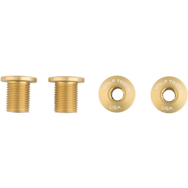 Wolf Tooth Chainring Bolts x4 For M8 Threaded Chainring 10mm Gold