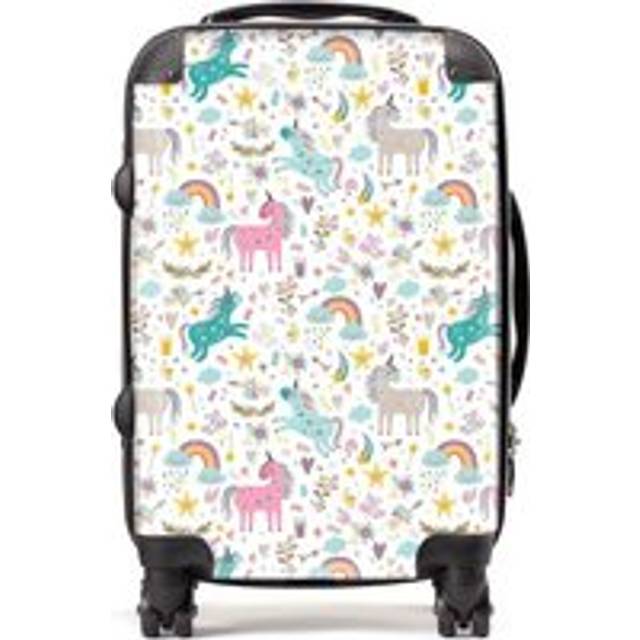 Warren Reed - Designer Unicorn And Rainbows Suitcase Cabin, Multi