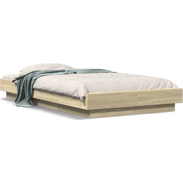 (sonoma oak, 75 x 190 cm) vidaXL Bed Frame Home Bed Base Mattress Foundation Bedstead Engineered Wood