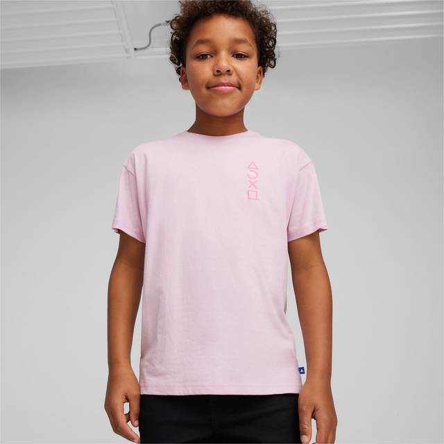 Puma x PLAYSTATION Boys T-Shirt - Purple Cotton - Size 9-10Y