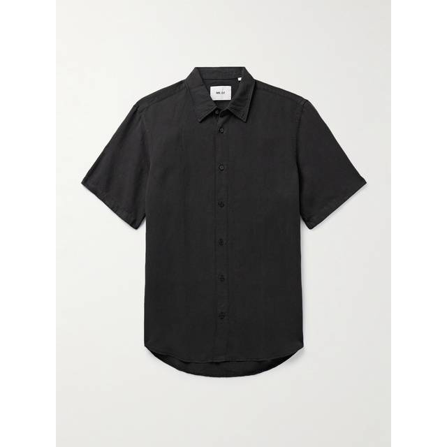 NN07 - Arne 5028 Linen and TENCEL™ Lyocell-Blend Shirt - Men - Black - M