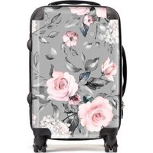 Warren Reed - Designer Dusty Pink Roses Suitcase Cabin, Multi