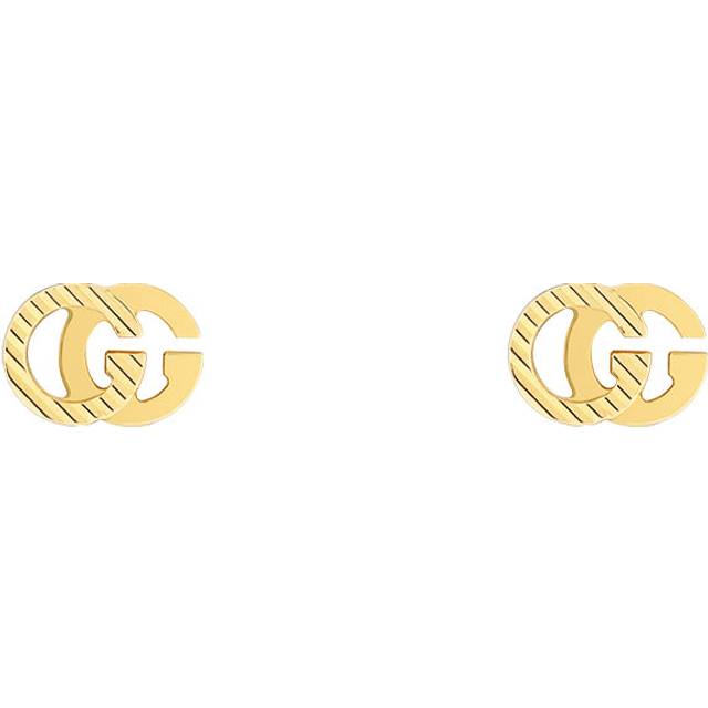 Gucci GG Running 18ct Yellow Gold Stud Earrings D