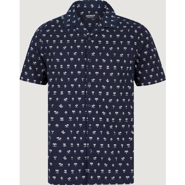 Kensington Navy Portaheras Printed Shirt - XL