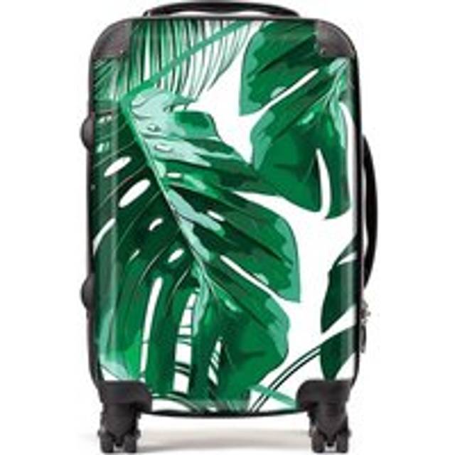 Tropical Jungle Leaf Pattern Suitcase - Green - Cabin
