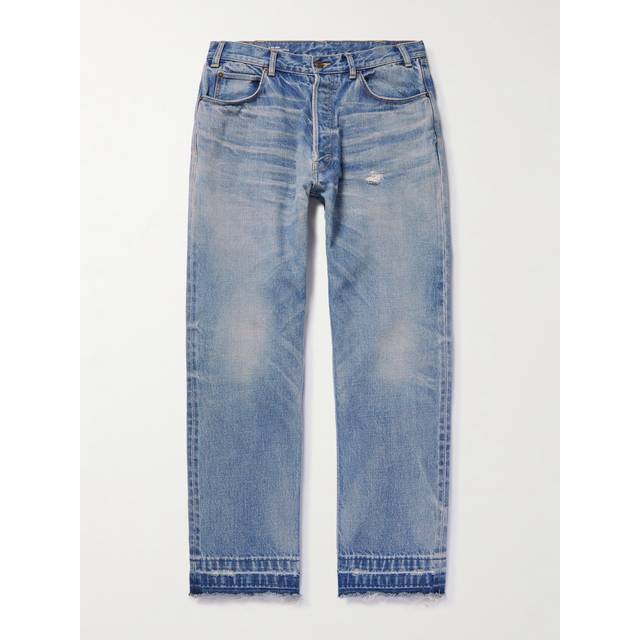 CELINE HOMME - Wesley Straight-Leg Distressed Jeans - Men - Blue - UK/US 34