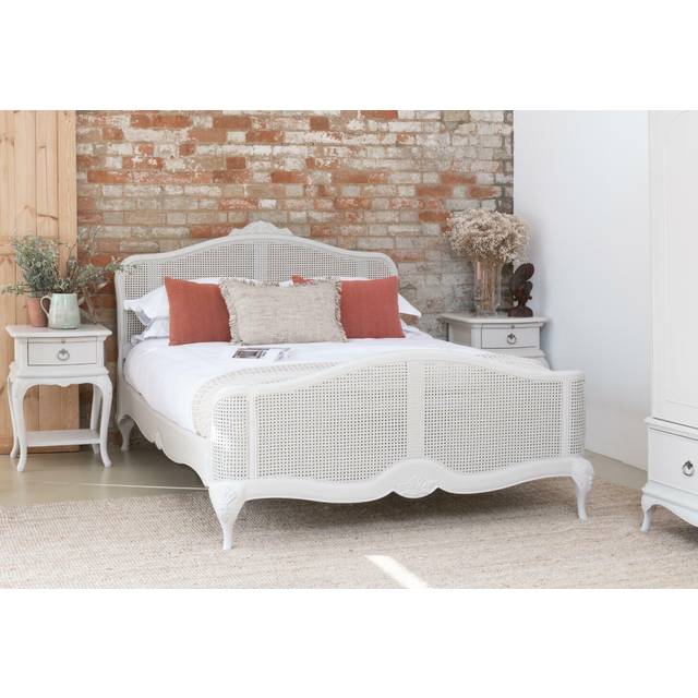 Etienne - King Size - Rattan French Bed - Grey - Wooden - 5ft - Willis & Gambier - Happy Beds