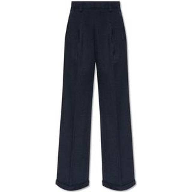 Forte Forte, Byxor, Dam, XS, Eleganta blå byxor - blue (XS)