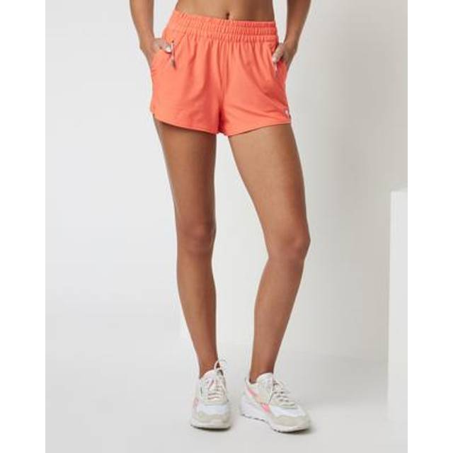 Vuori Womens Pomelo Straight-leg Relaxed-fit Recycled Polyester-blend Shorts Xs - POMELO