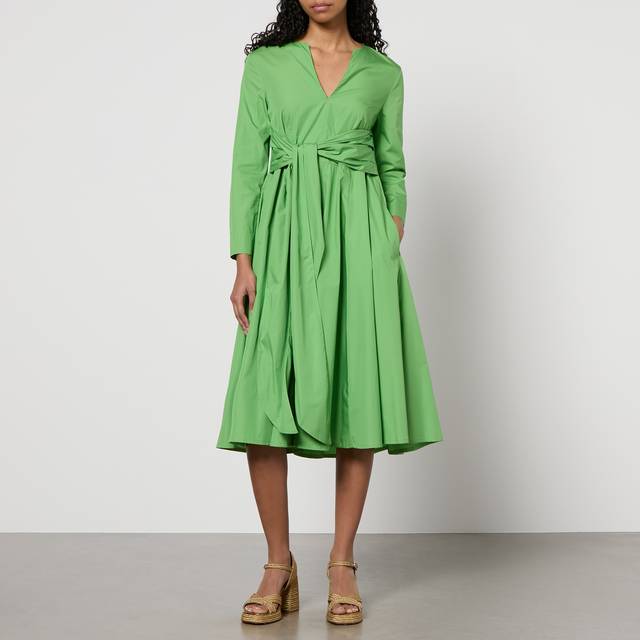 MAX&Co. Disco Cotton-Poplin Dress - UK 10 - Green