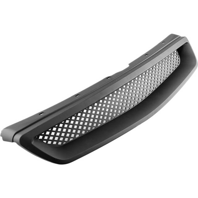 Balck Front Engine Hood Mesh Grille Bumper Racing Grille for EK DX LX Type R 1999-2000