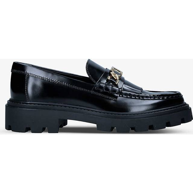 Tod's Leather Gomma Frangia Loafers - Black - 40