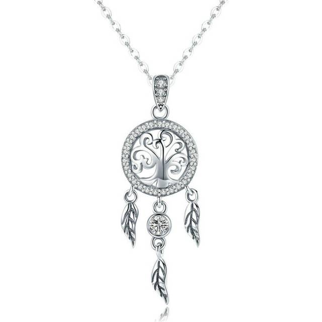 Silver plating Tree of Life Fashion Dream Catcher Pendant Necklaces for Women Jewelry