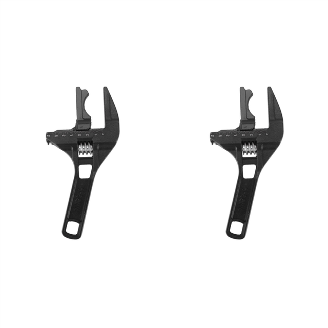 2X Adjustable Wrench Bathroom Spanner Wrenches Wide Jaw 6-68mm Aluminum Alloy Spanner Wrenches Shank Plumber Hand Tool B