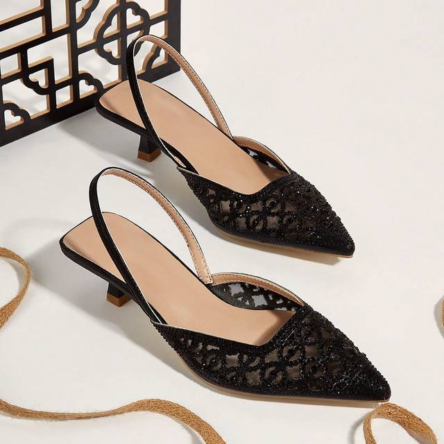 SHEIN Women&#39;s Fashionable And Sexy High Heel Pointed Toe Shoes, All-Match Style