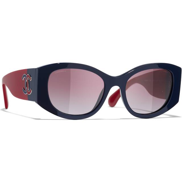 CHANEL oval Sunglasses 1768S1 Blue