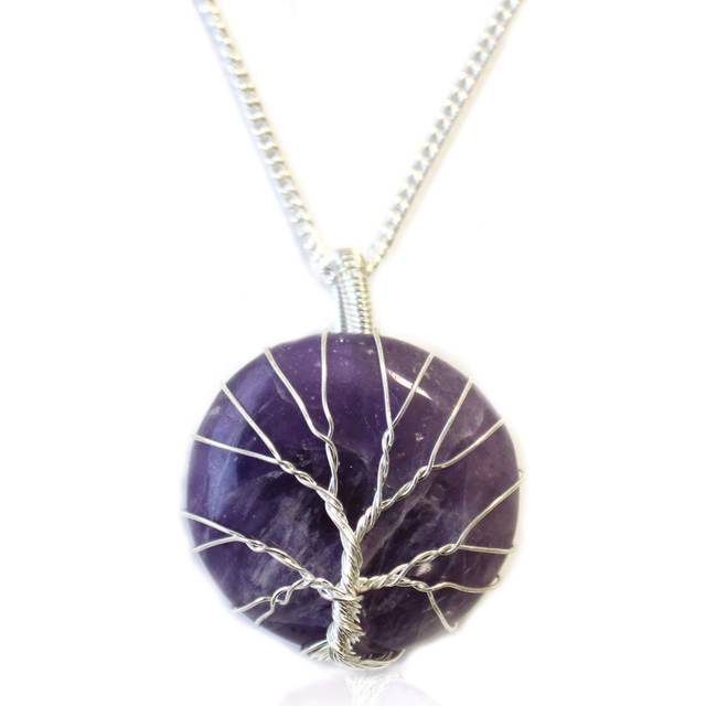 Tree Of Life Gemstone Necklace - Amethyst