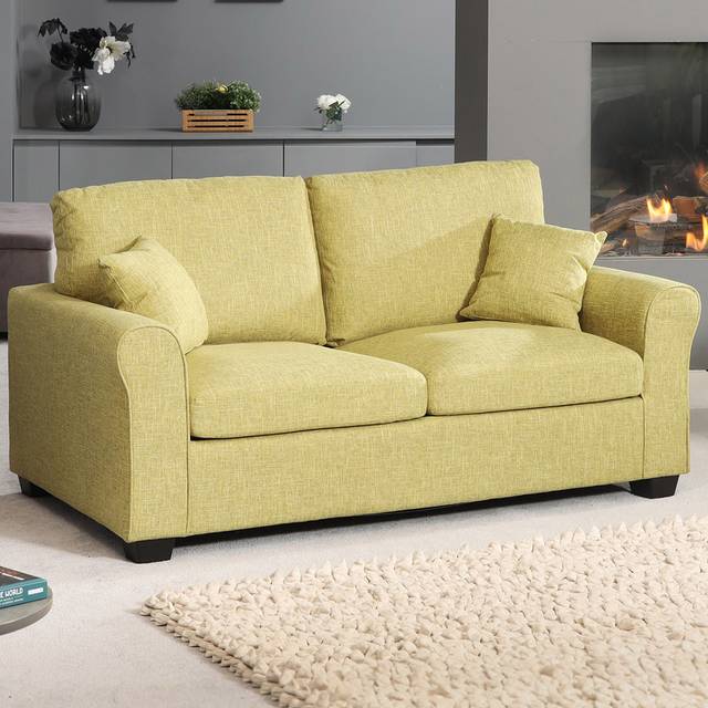 Dawson 2 Seater Green Fabric Sofa Bed - Artemis Home - 75 x 162 x 75cm