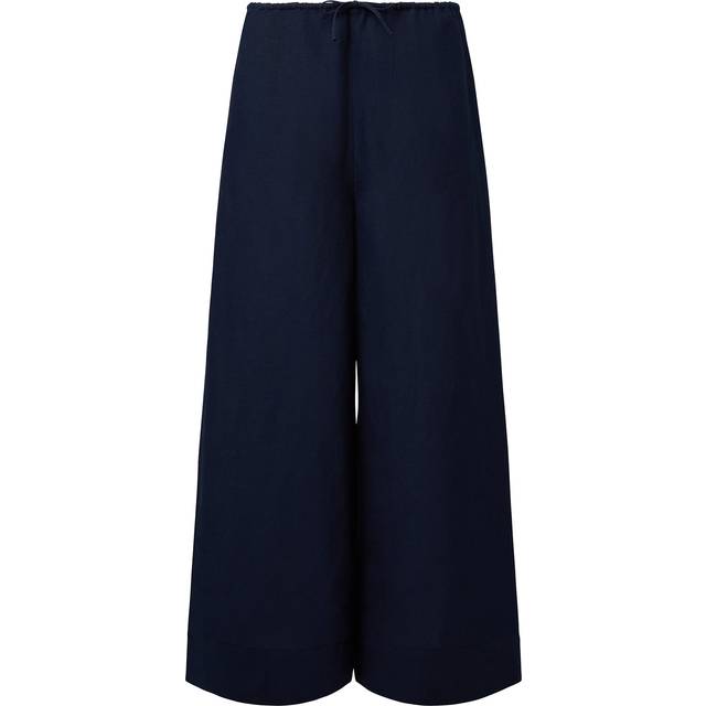Onia Air Linen-Blend Wide Leg Drawstring Pant