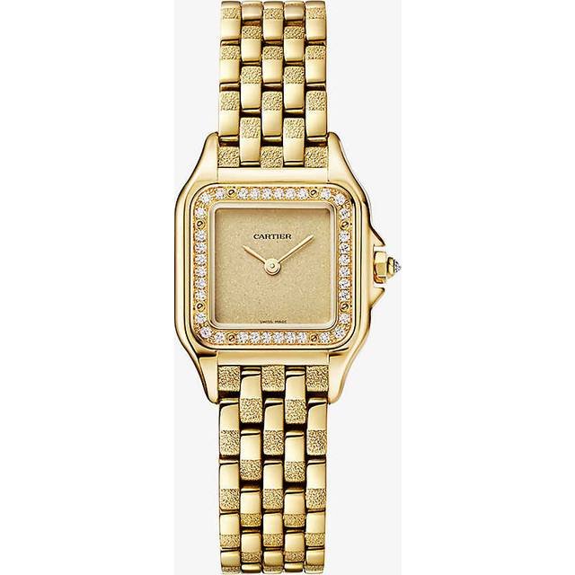 Crwjpn0057 Panthère De Cartier Small 18ct Yellow-Gold and 0.26ct Brilliant-Cut Diamond Quartz Watch