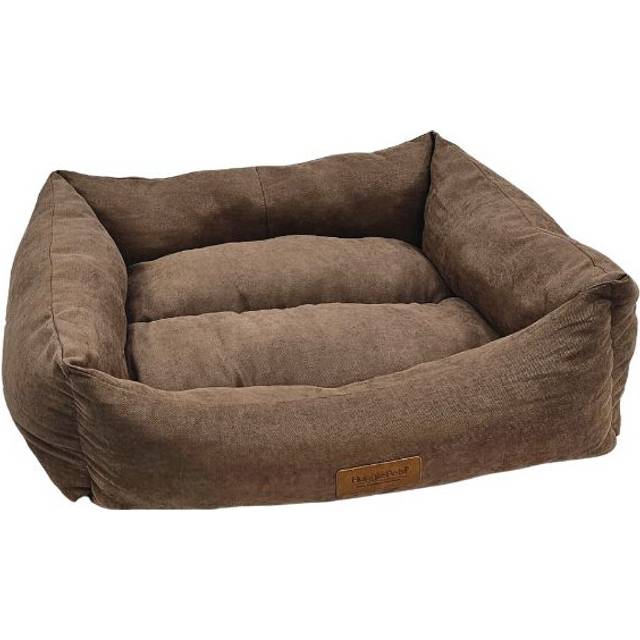 HugglePets Luxury Dog Lounger Large Oatmeal, Brown