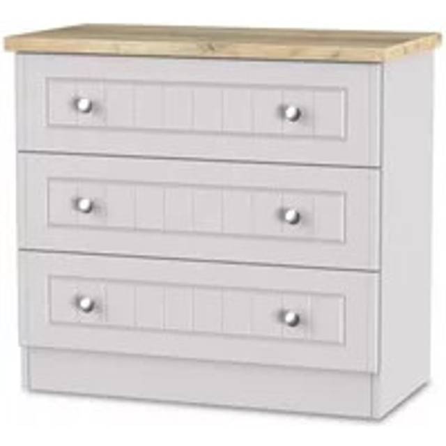Welcome Vienna 3 Drawer Low Chest of Drawers Assembled