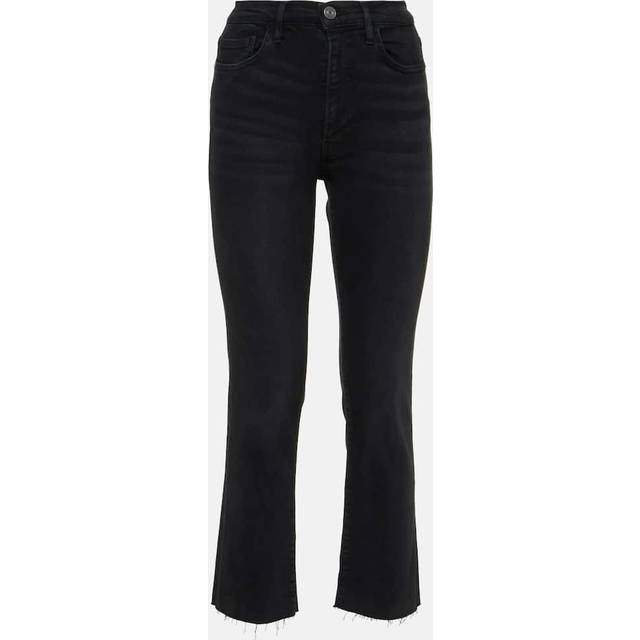 FRAME Denim Le High Black Thorn Straight Jean