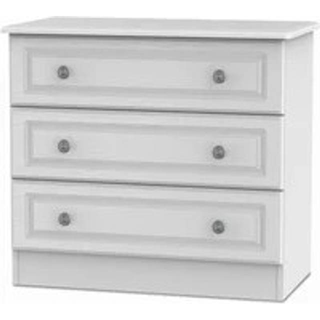 Welcome Pembroke White Ash 3 Drawer Low Chest of Drawers Assembled