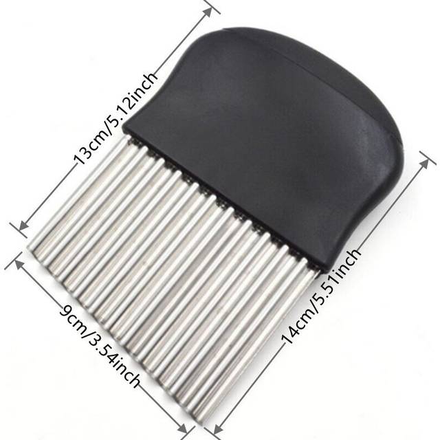 (black) Potato Cutter Chips French Fry Maker Peeler Cut Dough Fruit Vegetable Kitchen Accessories Tool Knife Chopper Crinkle Wavy Slicer