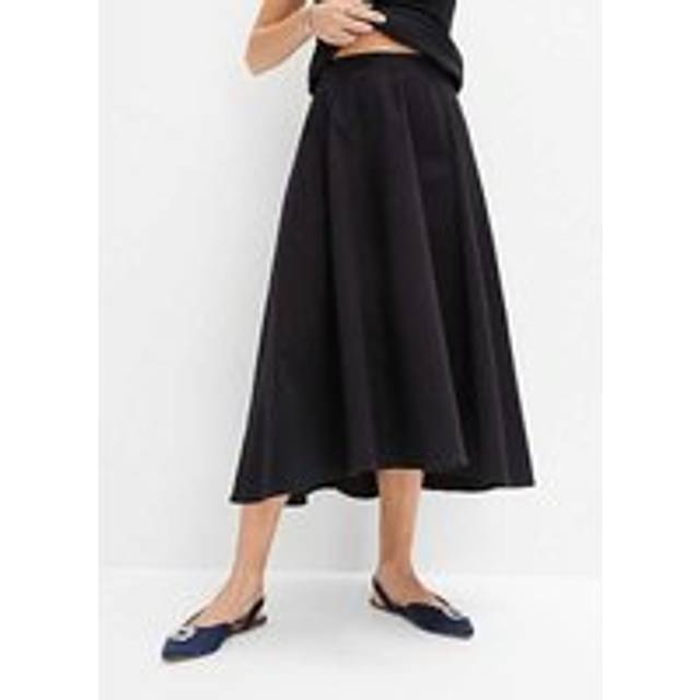 bonprix A-Line Midi Skirt - Black