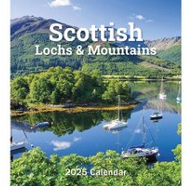Scottish Lochs & Mountains Mini Easel Desk Calendar 2026