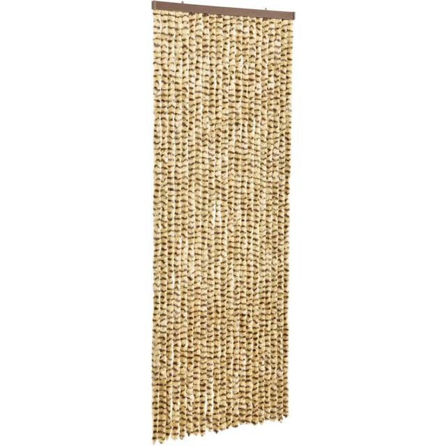 vidaXL Fly Curtain Beige and Brown 100x230 cm Chenille